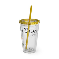Saved By Grace Water Tumbler - Christian Gifts for Women Men - Faith Based Gifts