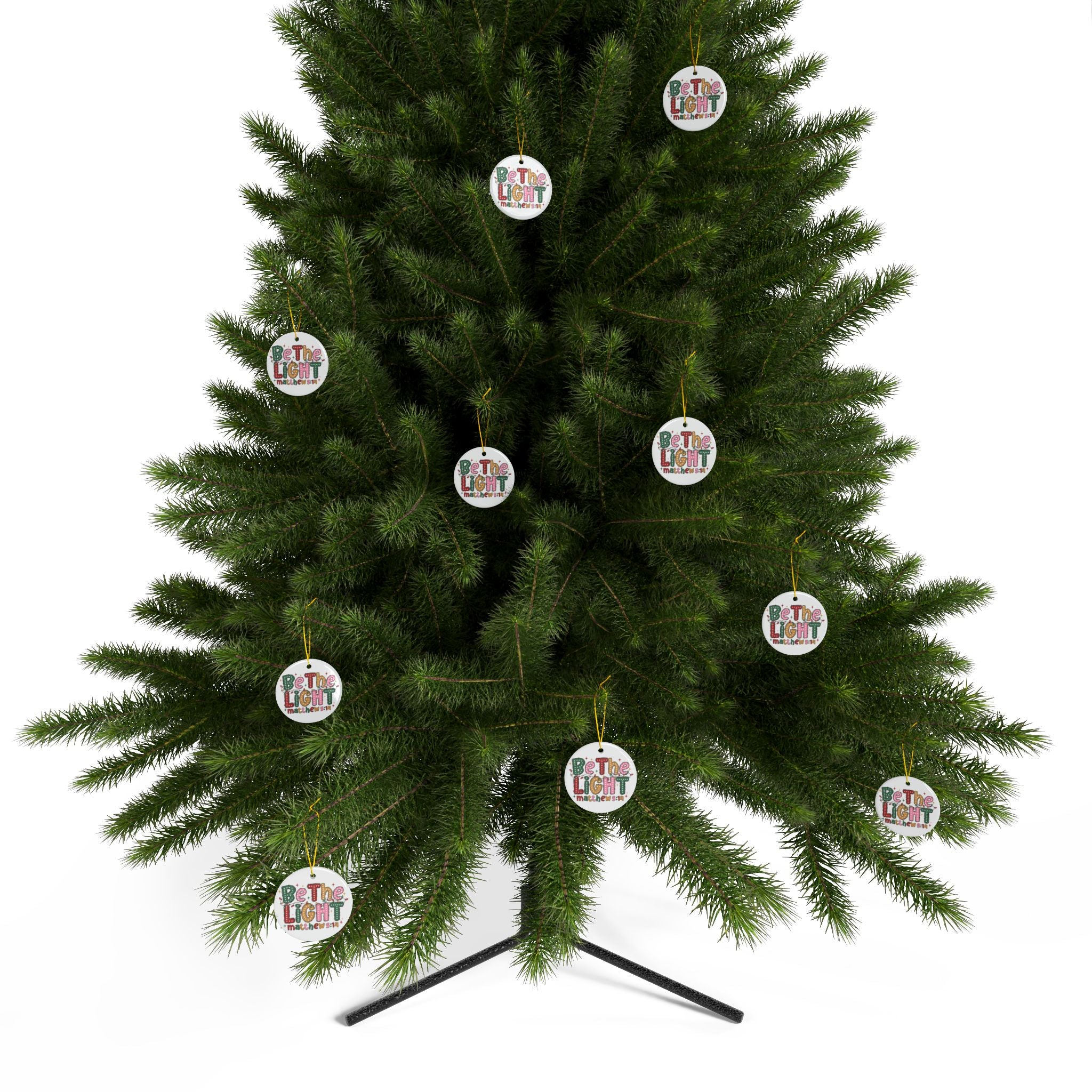 Ceramic Ornament — "Be The Light" Nativity Christmas Tree Decoration