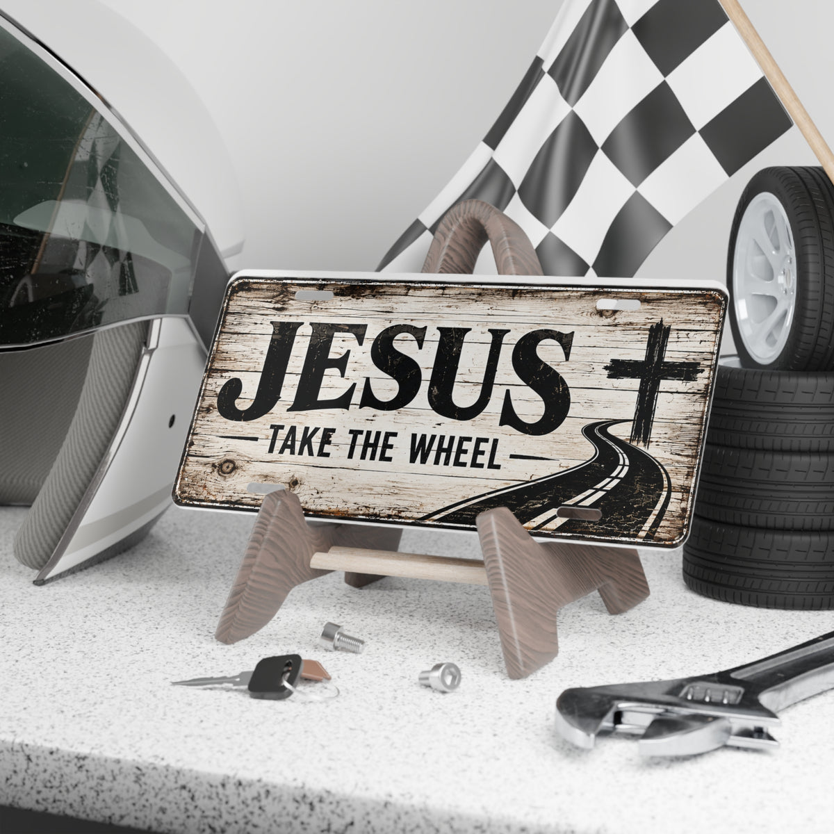 Jesus Take the Wheel Christian Vanity Plate
