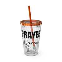 Prayer Warrior Water Tumbler - Christian Gifts for Women Men - Faith Based Gifts