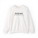 Embroidered Corinthians Faith, Hope Love Unisex Heavy Blend Crewneck Sweatshirt
