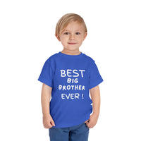 Best Big Brother Ever Toddler Tee, Cute Kids Shirt, Sibling Gift, Birthday Gift for Toddlers, Family Matching Tee, Baby Shower Present