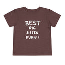Best Big Sister Ever Toddler Tee, Cute Kids Shirt, Sibling Gift, Birthday Gift for Toddlers, Family Matching Tee, Baby Shower Present