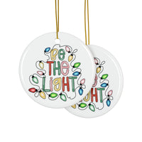 Ceramic Ornament — "Be The Light" Nativity Christmas Tree Decoration