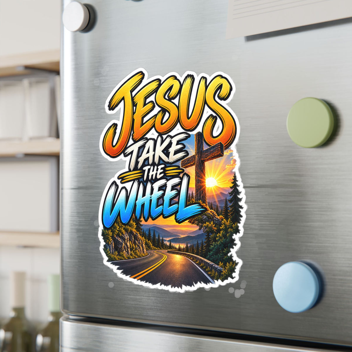 Jesus Take the Wheel – Mountain Road Christian Vinyl Sticker