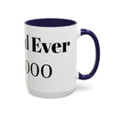 Best Dad Ever Est. 2000 Accent Coffee Mug – Personalized Gift for Dad