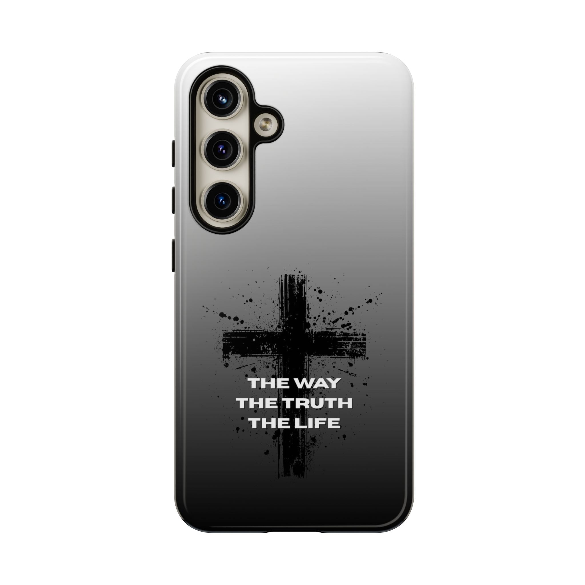 Christian Cross Phone Case — "The Way The Truth The Life" Protective Phone Cover