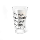 Bible Verse Water Glass - Isaiah 43:2 - Christian Gifts for Women Men - Faith Based Gifts
