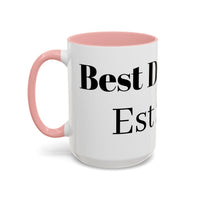 Best Dad Ever Est. 2000 Accent Coffee Mug – Personalized Gift for Dad