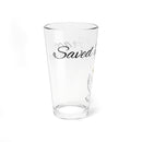 Saved By Grace Bible Verse Water Glass - Christian Gifts for Women Men - Faith Based Gifts
