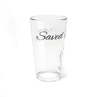 Saved By Grace Bible Verse Water Glass - Christian Gifts for Women Men - Faith Based Gifts