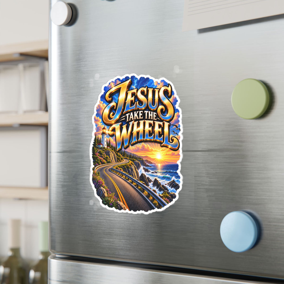 Jesus Take the Wheel – Coastal Highway Christian Vinyl Sticker