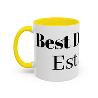 Best Dad Ever Est. 2000 Accent Coffee Mug – Personalized Gift for Dad