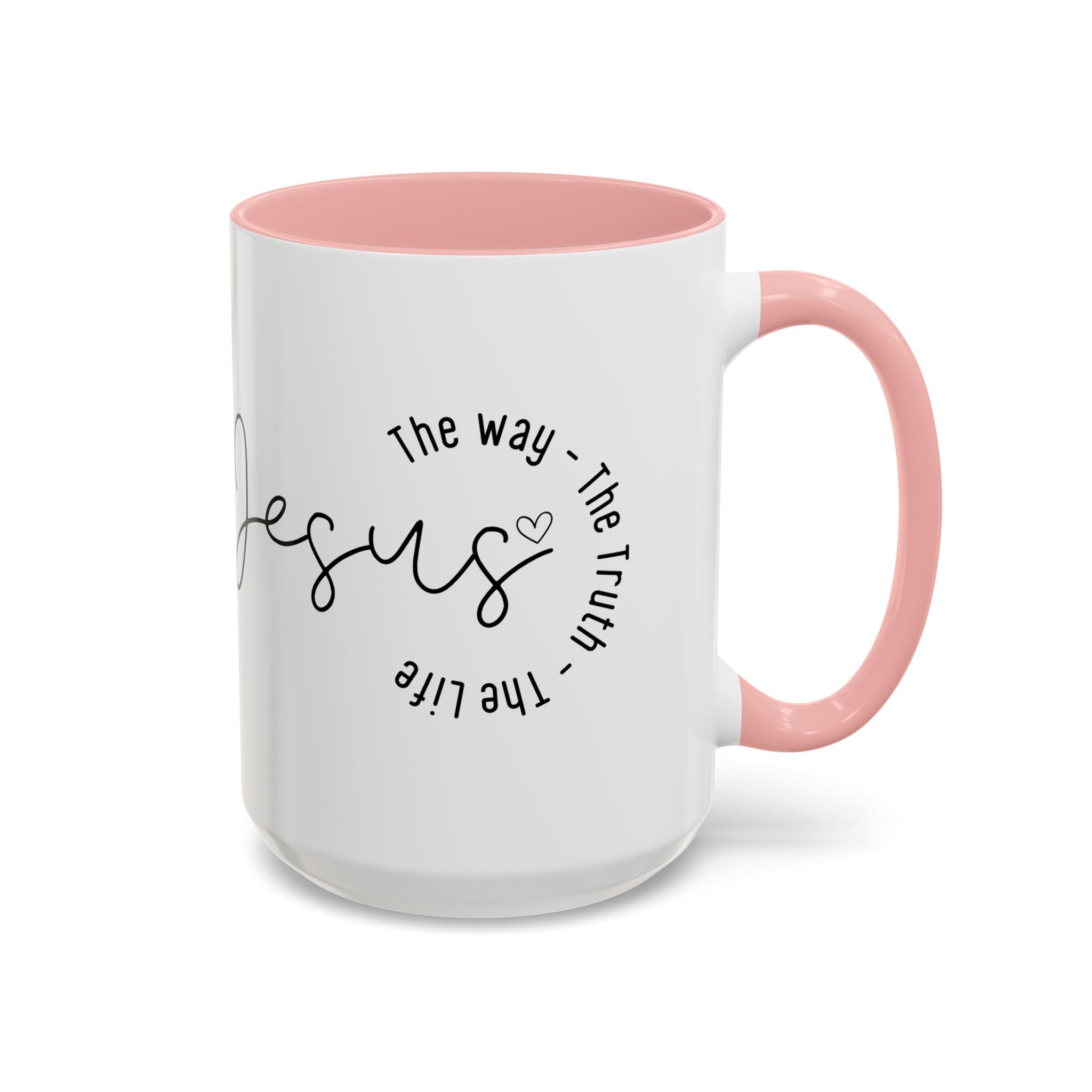 Jesus Coffee Mug – Script Faith Mug with “Jesus: The Way • The Truth • The Life” – Inspirational Religious Gift