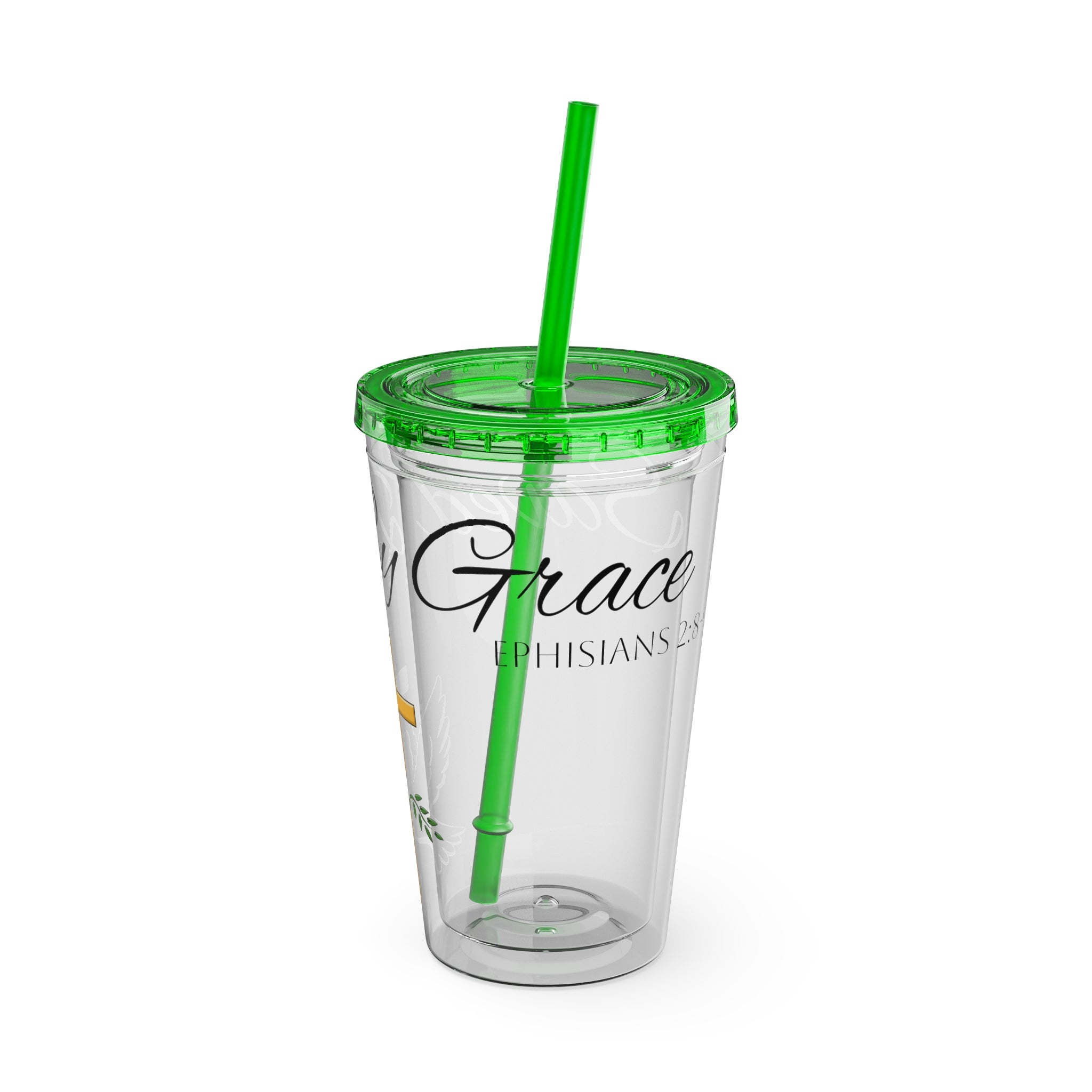 Saved By Grace Water Tumbler - Christian Gifts for Women Men - Faith Based Gifts