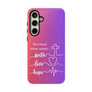 Samsung Faith, Love & Hope Gradient Phone Case — 'Now These Three Remain' Christian Protective Case