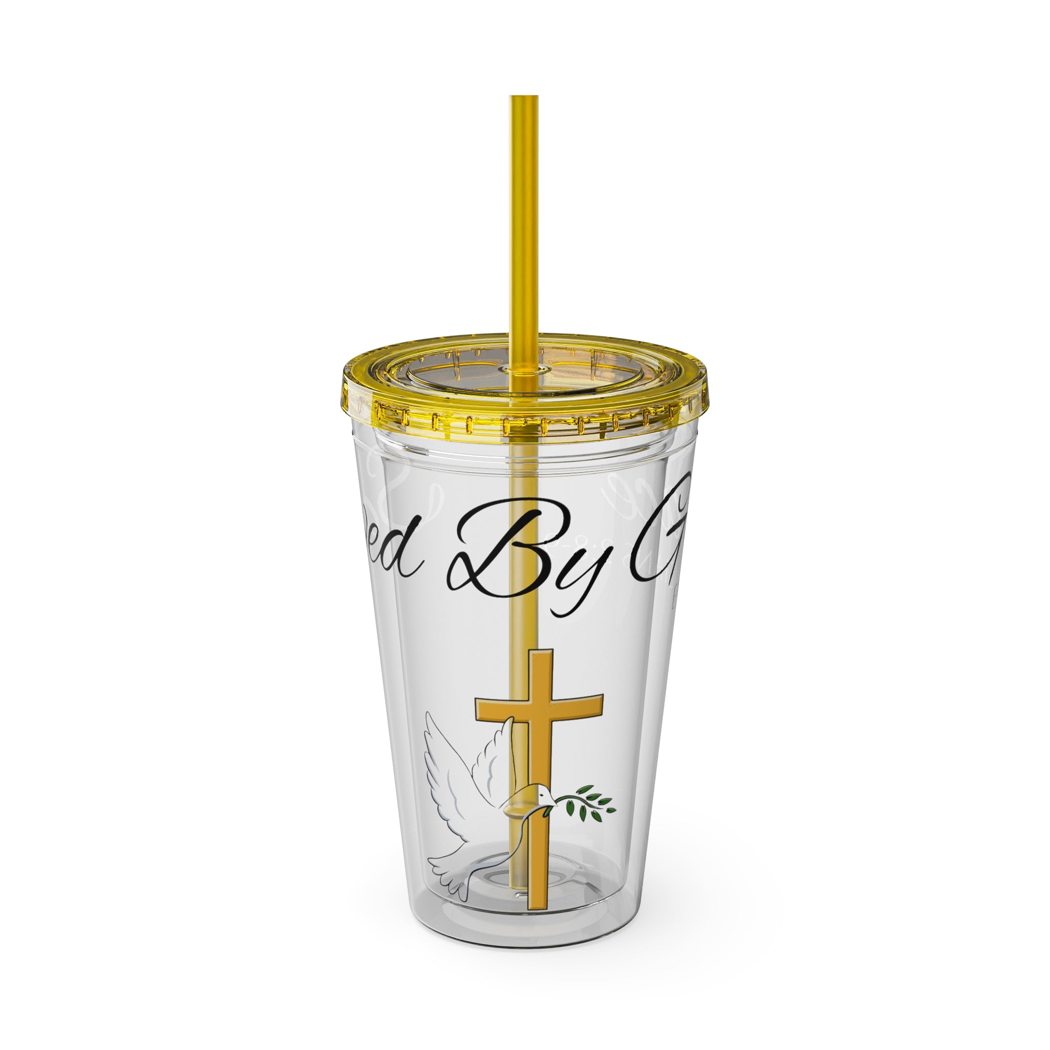 Saved By Grace Water Tumbler - Christian Gifts for Women Men - Faith Based Gifts