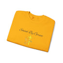 Embroidered Saved By Grace Ephesians 2:8-9 Unisex Heavy Blend Crewneck Sweatshirt
