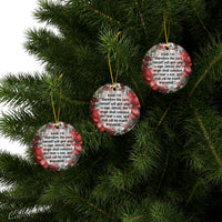 Ceramic Ornament Isaiah 7:14, 2-Side Print, (1pc, 3pcs, 5pcs, 10pcs)