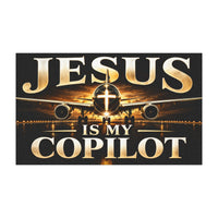 Jesus Is My Copilot – Black & Gold Christian Car Magnet