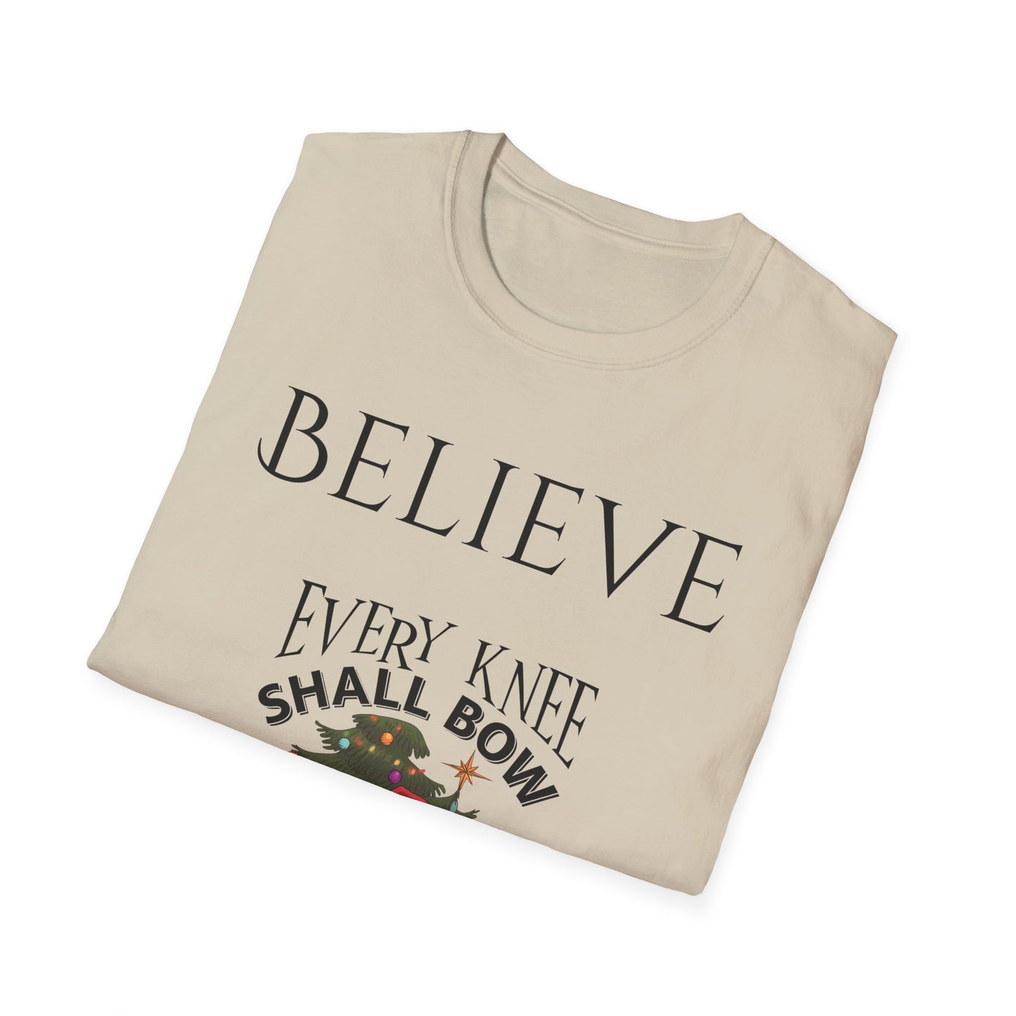 Believe Every Knee Shall Bow Christian Shirt for Women Men Shirts for Christians