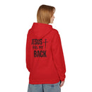 Jesus Has My Back Midweight Softstyle Fleece Hoodie