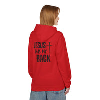 Jesus Has My Back Midweight Softstyle Fleece Hoodie