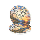 Be Still and Know Christian Soapstone Car Coaster