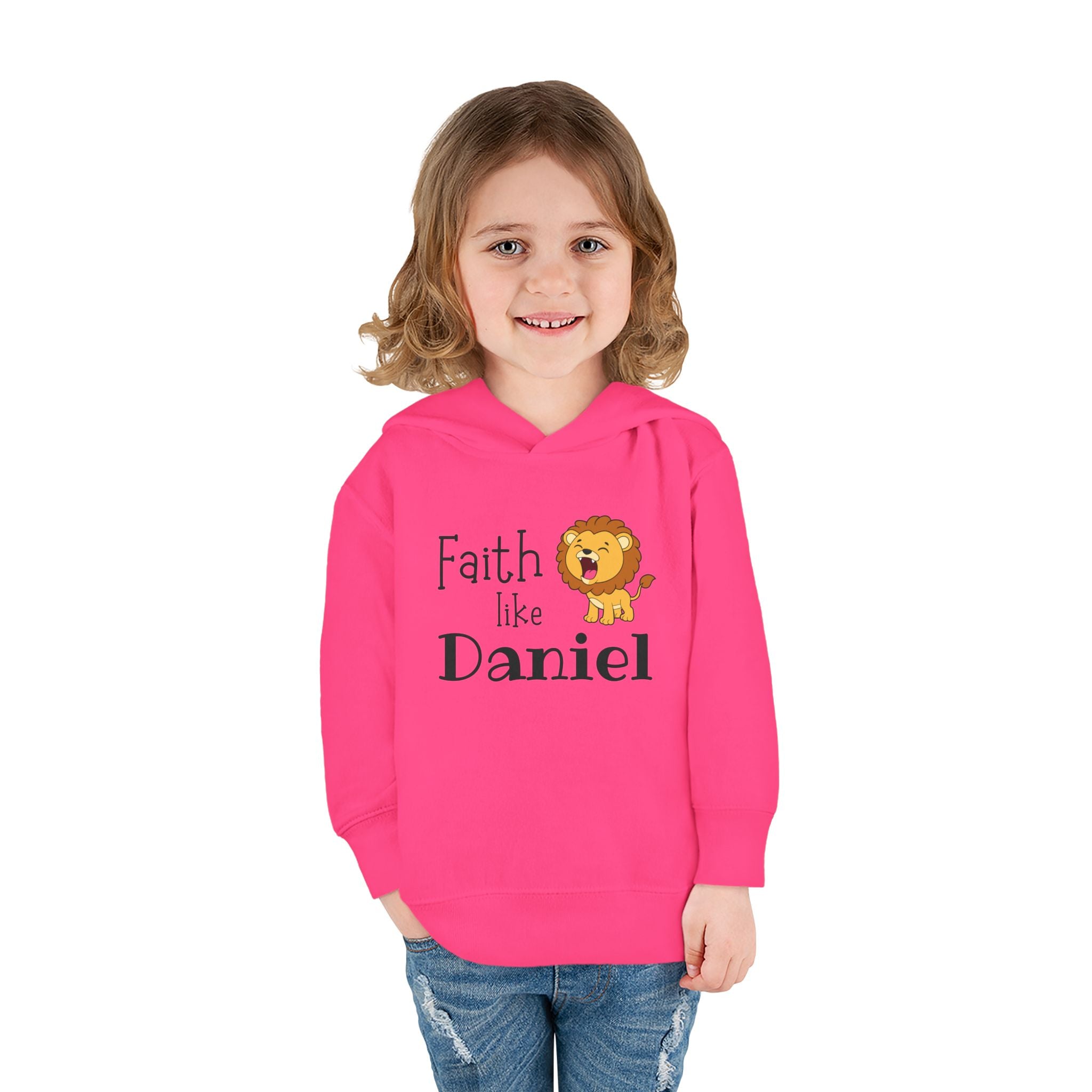 Toddler Hoodie — "Faith Like Daniel" Lion Christian Pullover