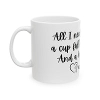 Christian Coffee Mug - Faith Gifts for Women Men All I Need is Coffee and Jesus