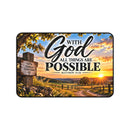 With God All Things Are Possible – Country Sunrise Christian Desk Mat