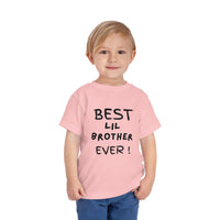 Best Lil Brother Ever Toddler Tee, Cute Kids Shirt, Sibling Gift, Birthday Gift for Toddlers, Family Matching Tee, Baby Shower Present
