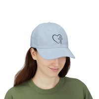 Christian Heart & Cross Hat — Embroidered Faith Baseball Hat