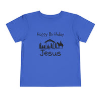 Happy Birthday Jesus Christian Christmas Shirt for Toddlers Short Sleeve Tee Christian Toddler Christmas Shirt