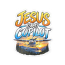 Jesus Is My Copilot – Mountain Sunset Christian Vinyl Sticker