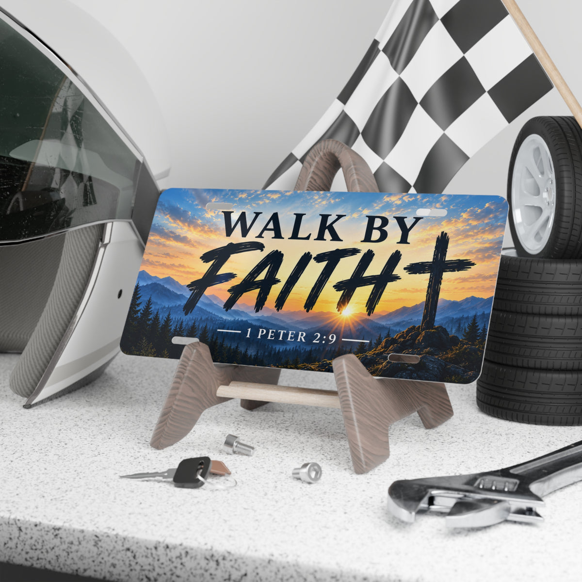 Walk By Faith Christian Vanity Plate