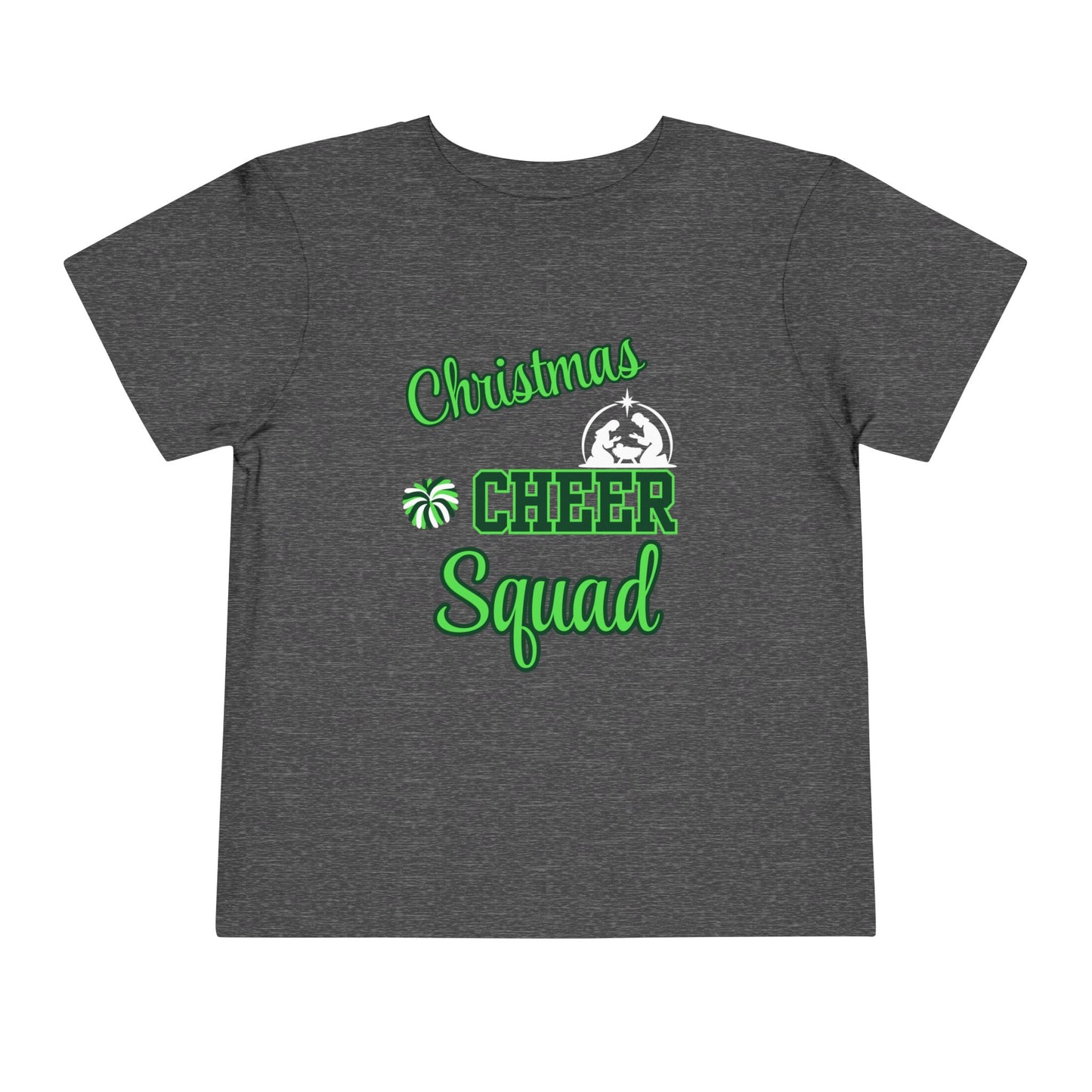 Christmas Cheer Squade Christian Christmas Shirt for Toddlers Short Sleeve Tee Christian Toddler Christmas Shirt