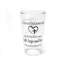 Faith Hope Love Bible Verse Water Glass - Christian Gifts for Women Men - Faith Based Gifts