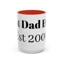 Best Dad Ever Est. 2000 Accent Coffee Mug – Personalized Gift for Dad
