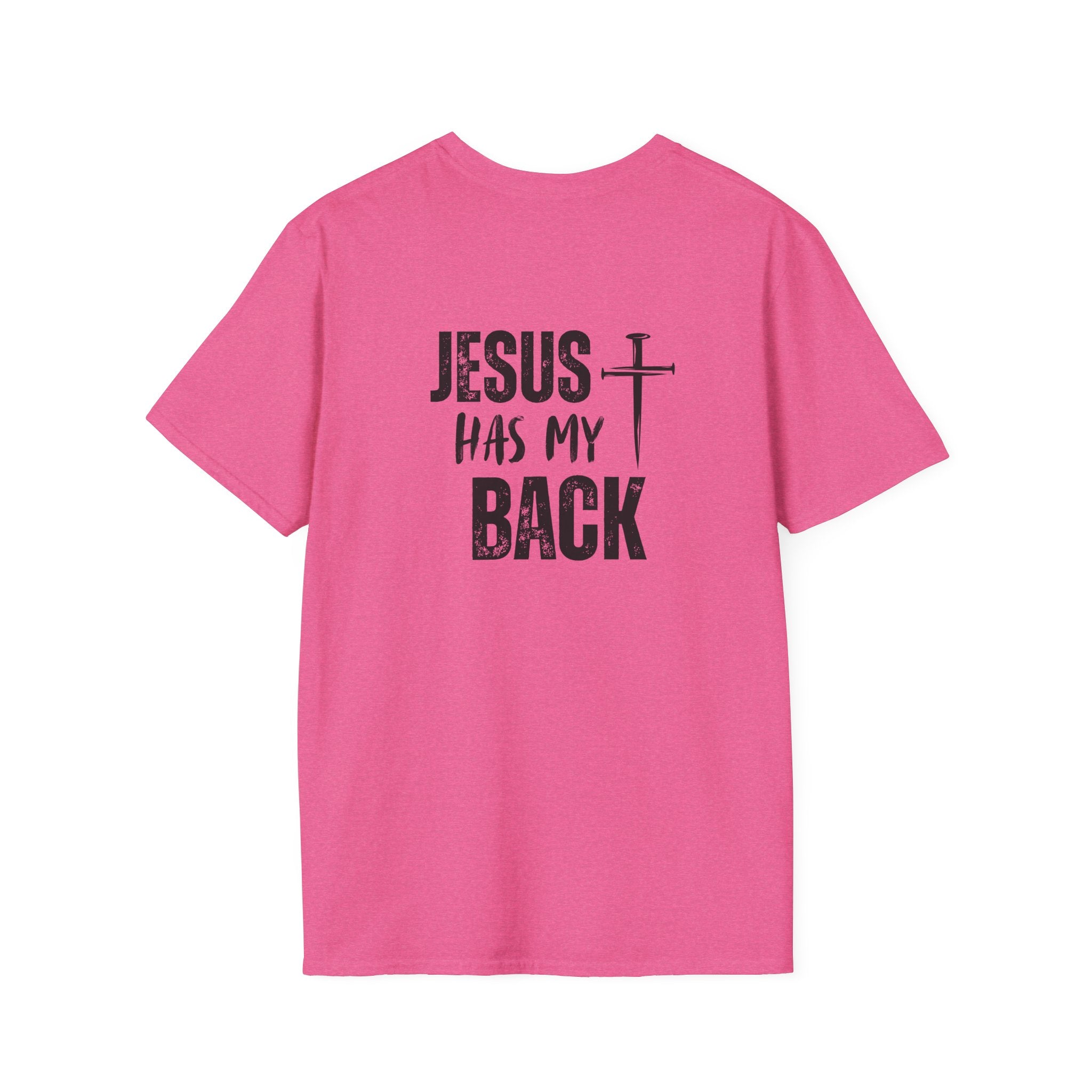 Back design - Jesus Has My Back T-Shirt — Christian Faith Cross Tee