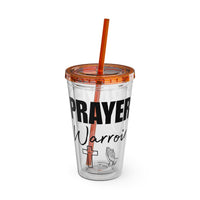 Prayer Warrior Water Tumbler - Christian Gifts for Women Men - Faith Based Gifts