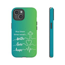 iPhone - 'Faith Love Hope' Christian Cross Protective Cover