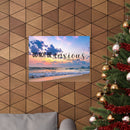 Do Not Be Anxious Beach Poster — Inspirational Philippians 4:6 Matte Horizontal Wall Art