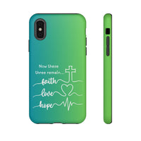 iPhone - 'Faith Love Hope' Christian Cross Protective Cover