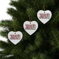 Ceramic Ornament — "Jesus Is The Reason For The Season" Nativity Christmas Tree Decoration