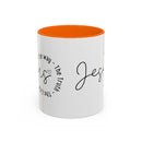 Jesus Coffee Mug – Script Faith Mug with “Jesus: The Way • The Truth • The Life” – Inspirational Religious Gift
