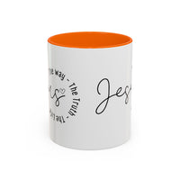 Jesus Coffee Mug – Script Faith Mug with “Jesus: The Way • The Truth • The Life” – Inspirational Religious Gift