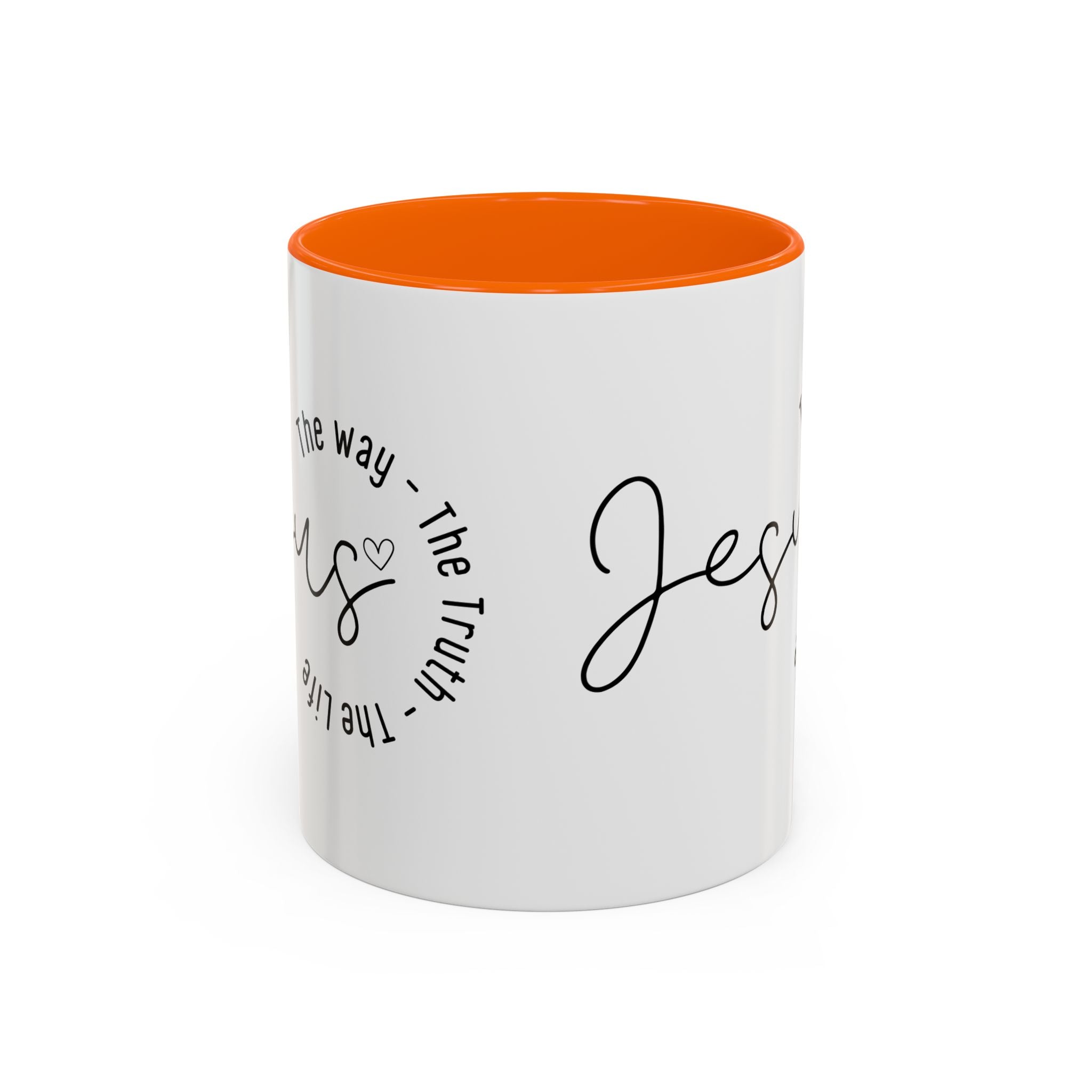 Jesus Coffee Mug – Script Faith Mug with “Jesus: The Way • The Truth • The Life” – Inspirational Religious Gift