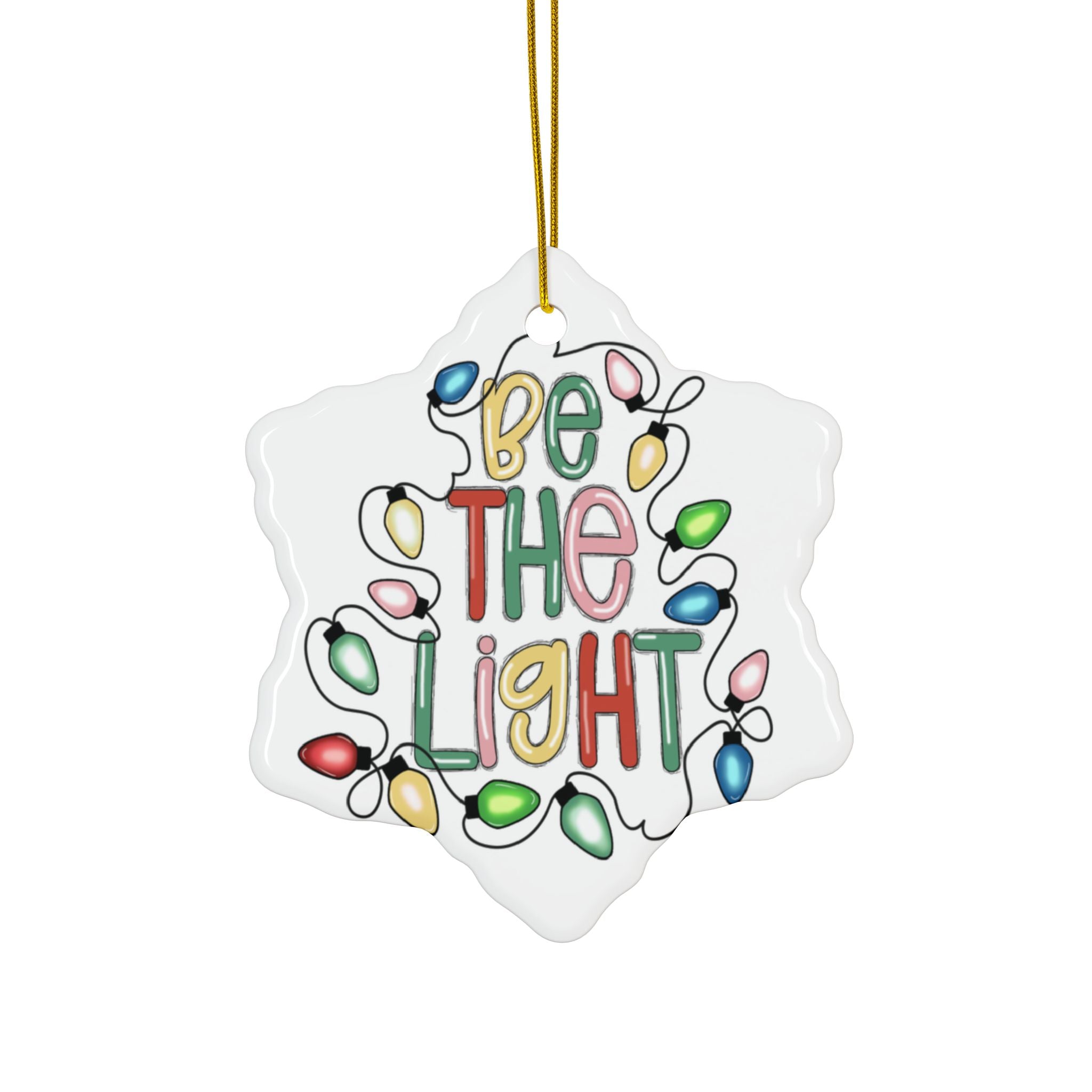 Ceramic Ornament — "Be The Light" Nativity Christmas Tree Decoration