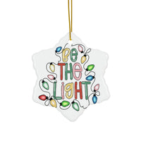 Ceramic Ornament — "Be The Light" Nativity Christmas Tree Decoration